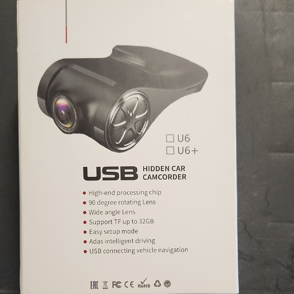 USB In-Mirror Car Camcorder - Black